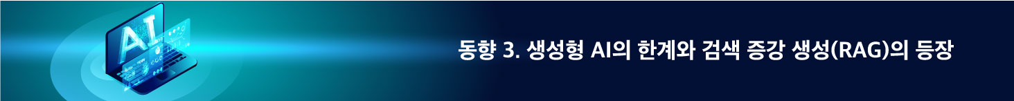 동향 3. 생성형 AI의 한계와 검색 증강 생성(RAG)의 등장
